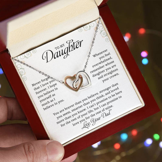 To My Daughter | Interlocking Hearts necklace