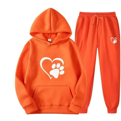 Dog Print Hoodie And Pants