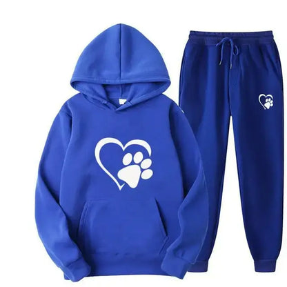 Dog Print Hoodie And Pants