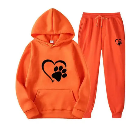 Dog Print Hoodie And Pants