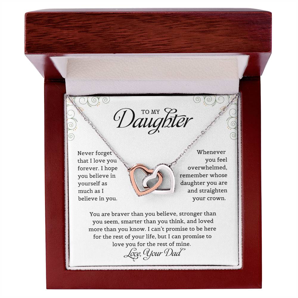To My Daughter | Interlocking Hearts necklace